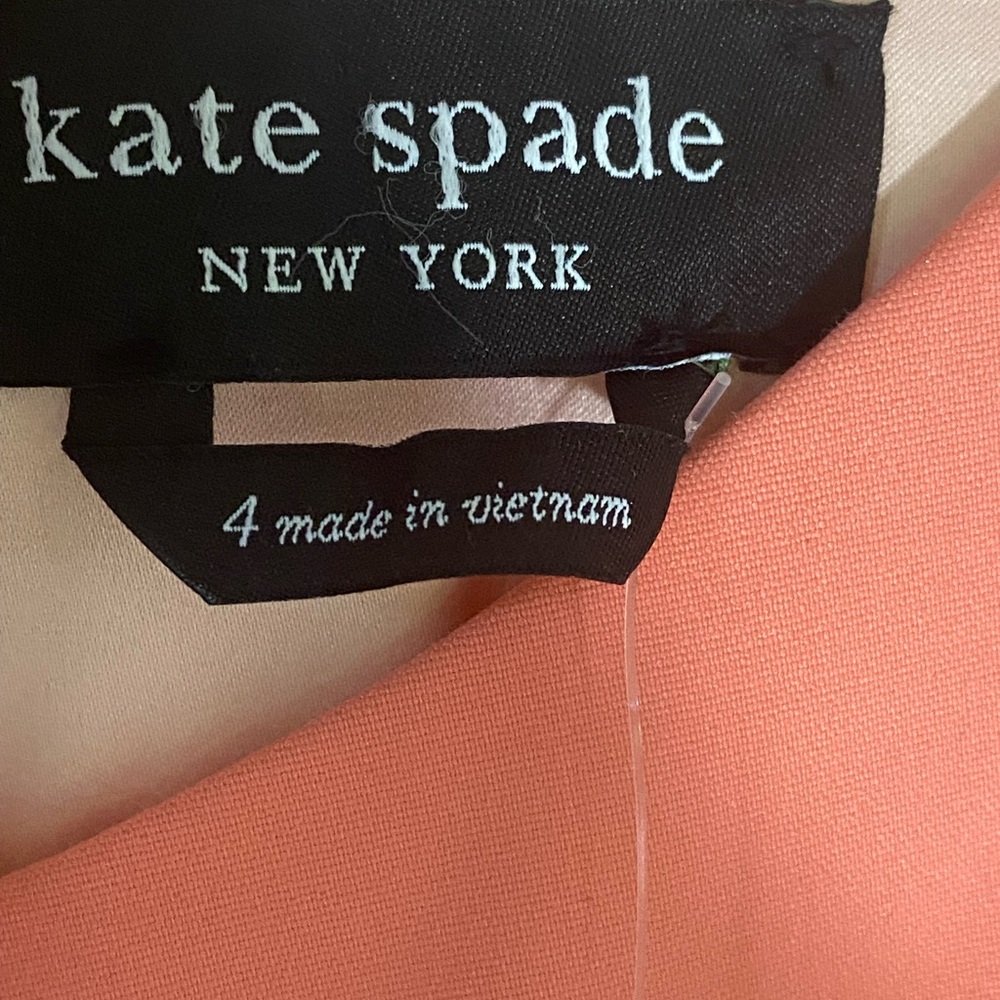 KATE Spade Twill Grace Midi Dress Fit and Flare Sea‎ Star Coral Sz 4 - NWT $398 - Picture 8 of 12